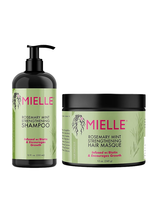 MIELLE Hair And Scalp Care Shampoo And Strengthening Hair Masque Set - Image 1