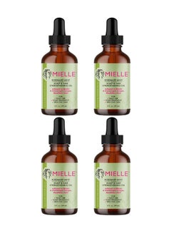 MIELLE Rosemary Mint, Scalp & Hair Oil, Infused W/Biotin  (Pack Of 4)  - Image 1
