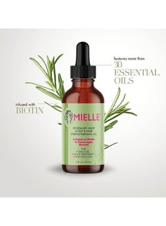 MIELLE Rosemary Mint, Scalp & Hair Oil, Infused W/Biotin  (Pack Of 4)  - Image 3
