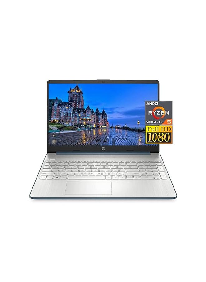 HP Laptop 15.6-Inch Display, Ryzen 5 5500U Processor/16GB RAM/1TB SSD/Integrated Graphics/Windows 11 +GM Accessories English Blue  - Image 1