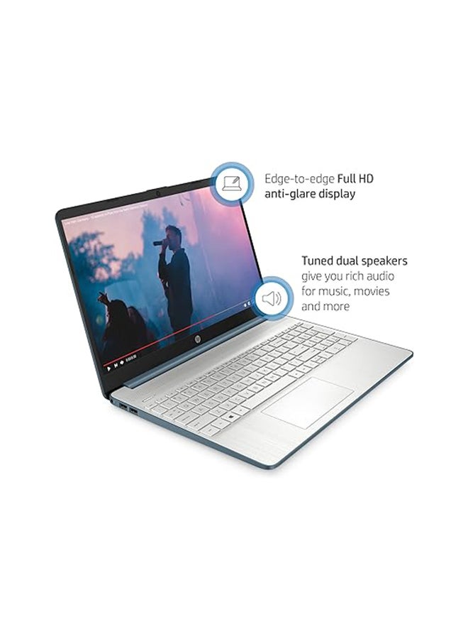 HP Laptop 15.6-Inch Display, Ryzen 5 5500U Processor/16GB RAM/1TB SSD/Integrated Graphics/Windows 11 +GM Accessories English Blue  - Image 4