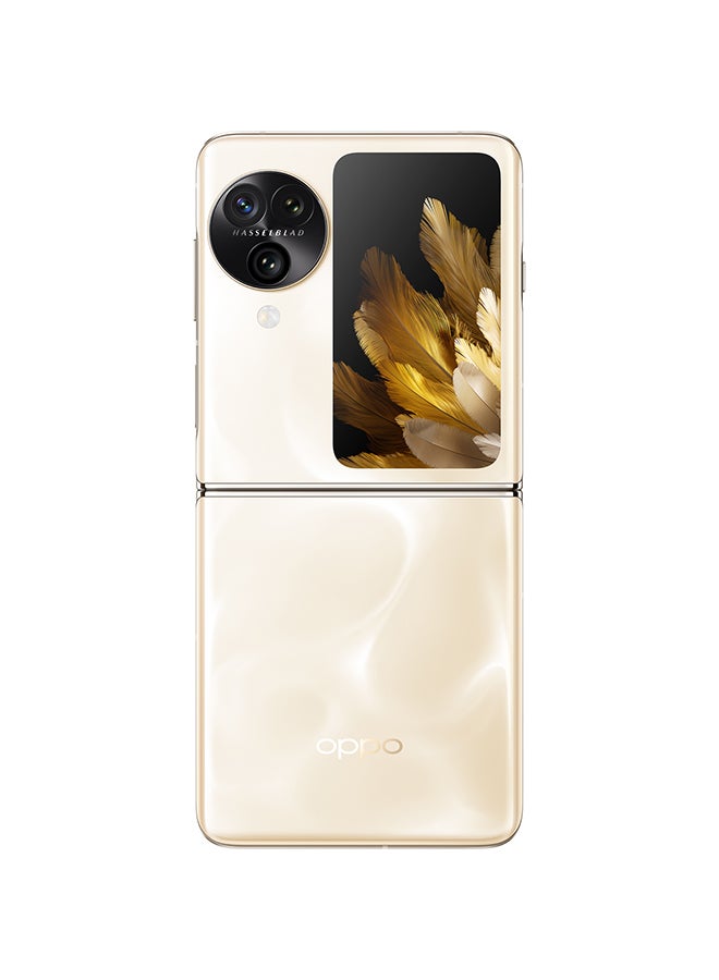 OPPO - Find N3 Flip Dual SIM Cream Gold 12GB RAM 256GB 5G with Oppo Enco Air earbuds - UAE Version - Image 1