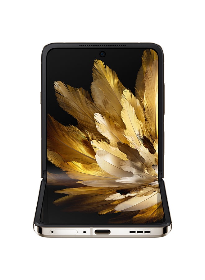 OPPO - Find N3 Flip Dual SIM Cream Gold 12GB RAM 256GB 5G with Oppo Enco Air earbuds - UAE Version - Image 1