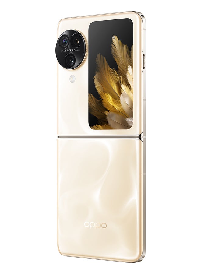 OPPO - Find N3 Flip Dual SIM Cream Gold 12GB RAM 256GB 5G with Oppo Enco Air earbuds - UAE Version - Image 1