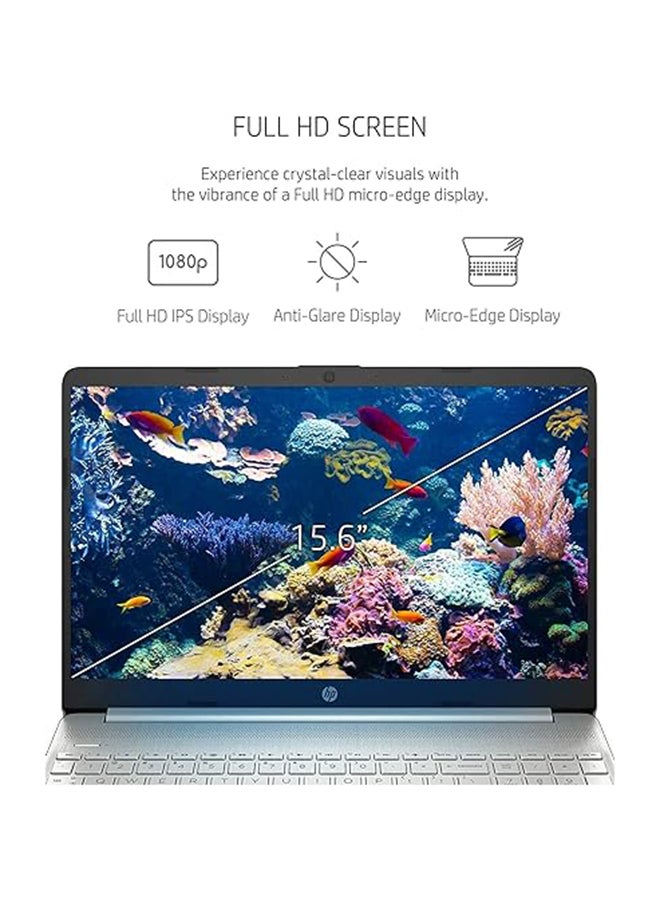 HP (Upgraded Version) 15 15.6-Inch Display, Core i5-1135G7 Processor/32GB RAM/1TB SSD/‎Intel Iris Xe Graphics/Windows 11 Home with JAWFOAL English/Arabic Silver English/Arabic Silver - Image 4