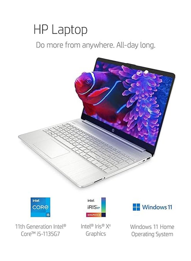 HP (Upgraded Version) 15 15.6-Inch Display, Core i5-1135G7 Processor/32GB RAM/1TB SSD/‎Intel Iris Xe Graphics/Windows 11 Home with JAWFOAL English/Arabic Silver English/Arabic Silver - Image 3