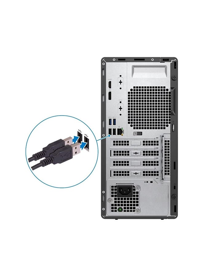 DELL OptiPlex 3000 Desktop, Core i5-12500 Processor/8GB RAM/256GB SSD/Integrated Graphics/Windows 10 Pro english english Black  - Image 2