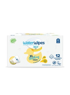 WaterWipes Pack Of 12 Plastic-Free XL Bathing 99.9% Water Based Wipes, Unscented And Hypoallergenic For Sensitive Skin, 192 Count  - Image 2