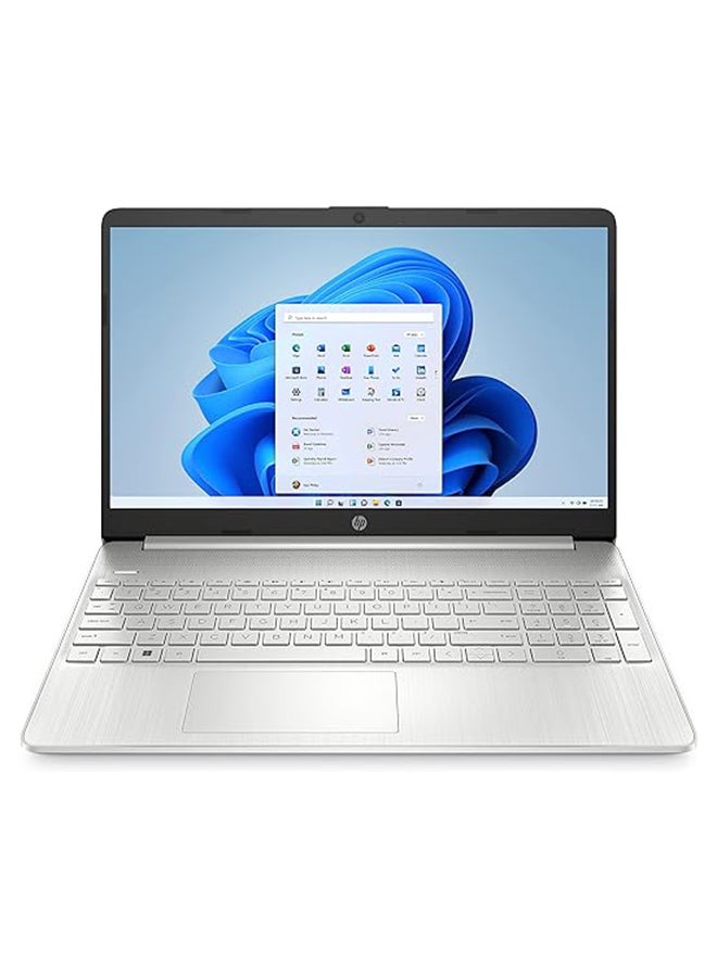 HP Laptop 15.6-Inch Display, Core i3-1115G4 Processor/4GB RAM/256GB SSD/Intel® UHD Graphics/Windows 11 Home English/Arabic Natural silver  - Image 1