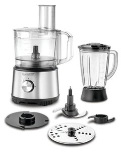 BLACK+DECKER Electric Food Processor, 24 Functions 2 L 800 W FX825 Silver  - Image 1