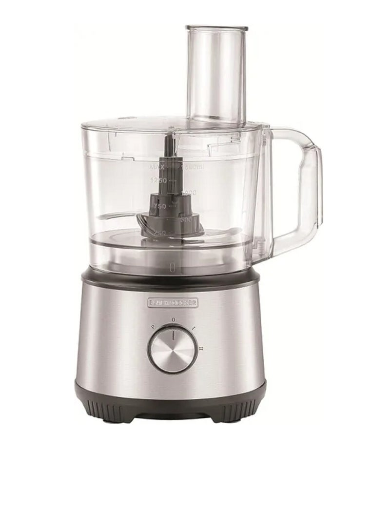 BLACK+DECKER - Electric Food Processor, 24 Functions 2 L 800 W FX825 Silver - Image 1