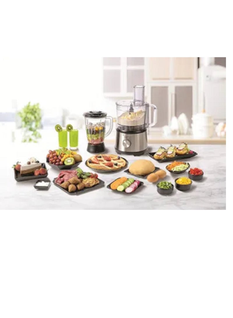 BLACK+DECKER - Electric Food Processor, 24 Functions 2 L 800 W FX825 Silver - Image 1