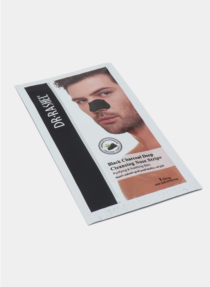 Nose Mask With Black Charcoal Extract For Deep Cleansing, 6 Strips Black