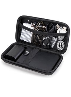 MARGOUN Carbon Fiber Pattern Carrying Case For Power Banks Organizer Case Portable Electronic Pouch Gadget Bag For MacBook Power Adapter Cable Stylus Pen SD Card Charger Mouse Power Bank USB Flash Drive Black  - Image 1
