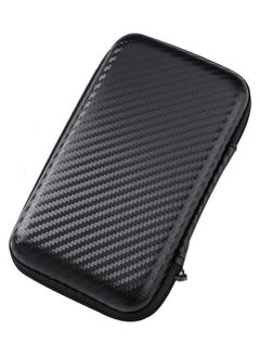 MARGOUN Carbon Fiber Pattern Carrying Case For Power Banks Organizer Case Portable Electronic Pouch Gadget Bag For MacBook Power Adapter Cable Stylus Pen SD Card Charger Mouse Power Bank USB Flash Drive Black  - Image 2