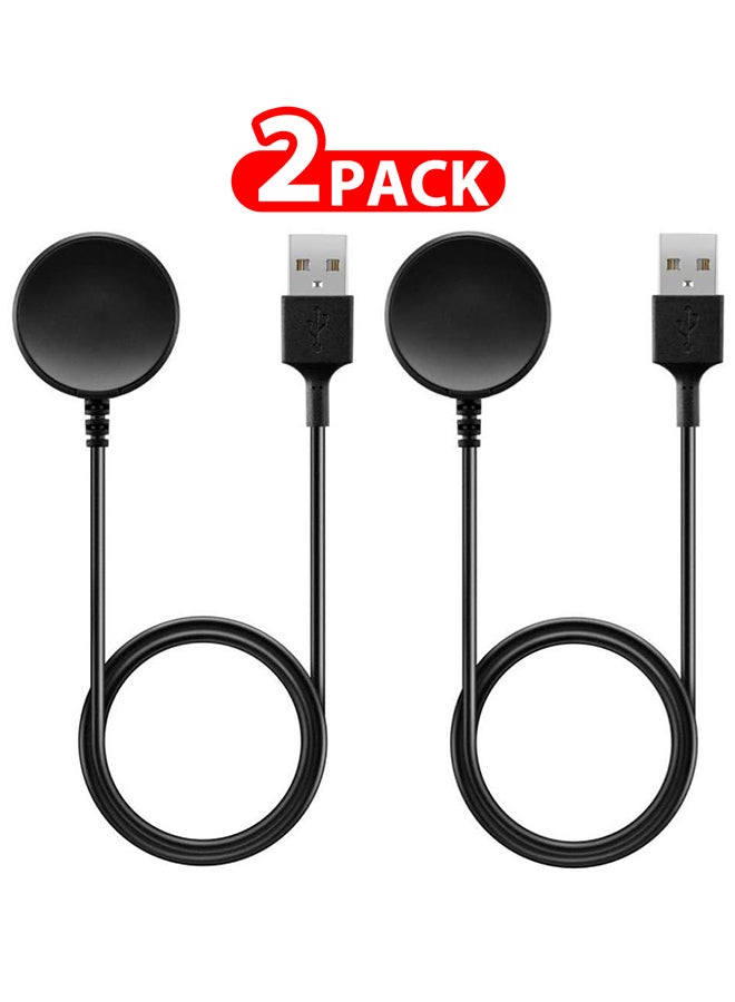MARGOUN 2 Packs For Wireless Charging Cable Dock Stand For Galaxy Watch Compatible With Samsung Galaxy Watch 3/Active/Active 2 Charger Dock Black  - Image 1