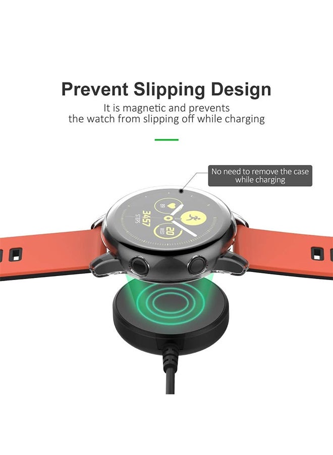 MARGOUN 2 Packs For Wireless Charging Cable Dock Stand For Galaxy Watch Compatible With Samsung Galaxy Watch 3/Active/Active 2 Charger Dock Black  - Image 4