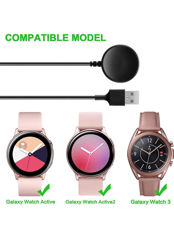 MARGOUN Wireless Charging Cable Dock Stand For Galaxy Watch Compatible With Samsung Galaxy Watch 3/Active/Active 2 Charger Dock Black  - Image 3