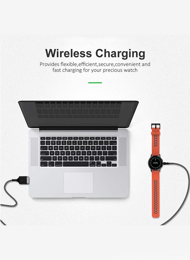 MARGOUN Wireless Charging Cable Dock Stand For Galaxy Watch Compatible With Samsung Galaxy Watch 3/Active/Active 2 Charger Dock Black  - Image 5
