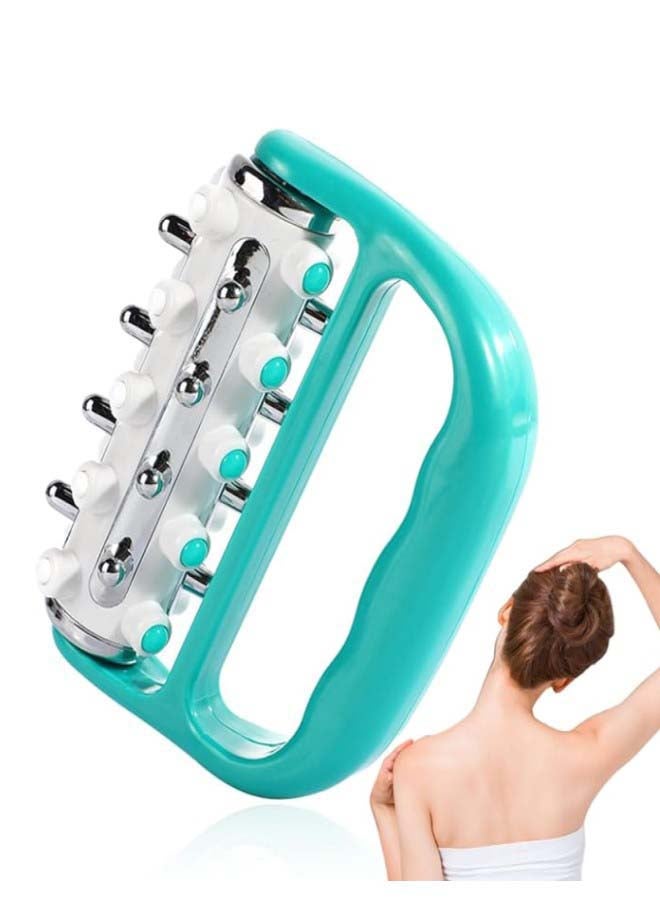 Spa Care Lymphatic Drainage Massager Handheld Body Massage Roller Manual Muscle Relaxer For Neck Calf Shoulder Waist Pain Green - Image 2