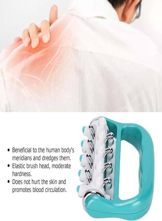 Spa Care Lymphatic Drainage Massager Handheld Body Massage Roller Manual Muscle Relaxer For Neck Calf Shoulder Waist Pain Green - Image 4