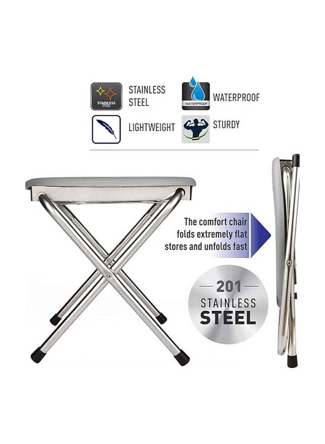 Multifunctional Folding Toilet Chair For Elderly Movable Chair Squat Commode Grey