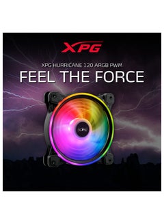 XPG Fan Hurricane 120Mm ARGB PWM Fan-BKCW Black  - Image 1
