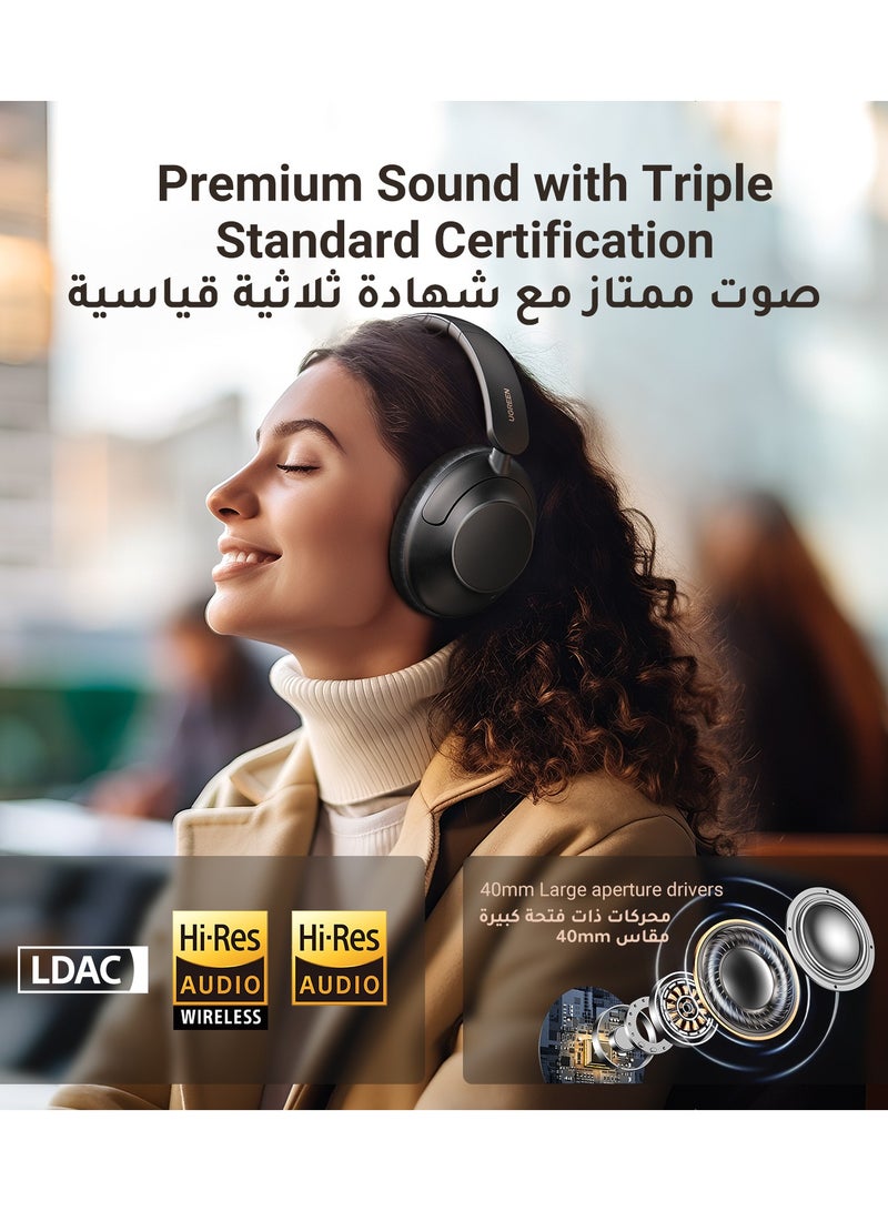 Ugreen - Wireless Noise Cancelling Headphones, Bluetooth Over Ear Headphones With Up To 90 Hours Playtime, HiFi Stereo Foldable Lightweight Headset, Deep Bass For Home Office iPhone 16/15 Series PC Etc Black - Image 1