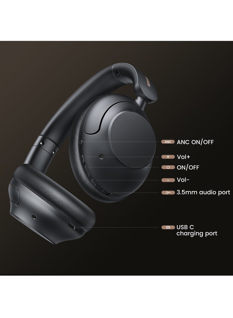 Ugreen - Wireless Noise Cancelling Headphones, Bluetooth Over Ear Headphones With Up To 90 Hours Playtime, HiFi Stereo Foldable Lightweight Headset, Deep Bass For Home Office iPhone 16/15 Series PC Etc Black - Image 1