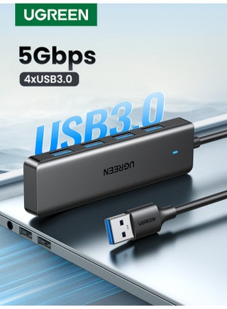 USB Hub 3.0 4 Ports Multiport Adapter Ultra Slim Data Hub USB A Splitter [Charging Not Supported] Multiple USB Extension for Laptop,Desktop PC,Xbox,PS5,Mouse,Keyboard,Flash Drive,Printer-15CM | Black - pnsku/N70024566V/45/_/1743015346/41e30ec9-a7b7-4fd7-9bbb-e4d4eac9b8b2