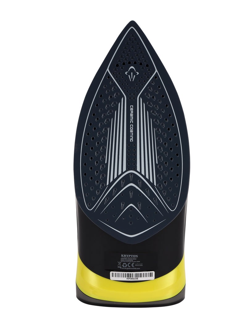 KRYPTON - Steam Iron Ceramic Sole Plate,Wet and Dry Steam Iron Box with Ceramic Soleplate and Self-Cleaning Function 300 ml 2200 W KNSI6446 black - Image 1