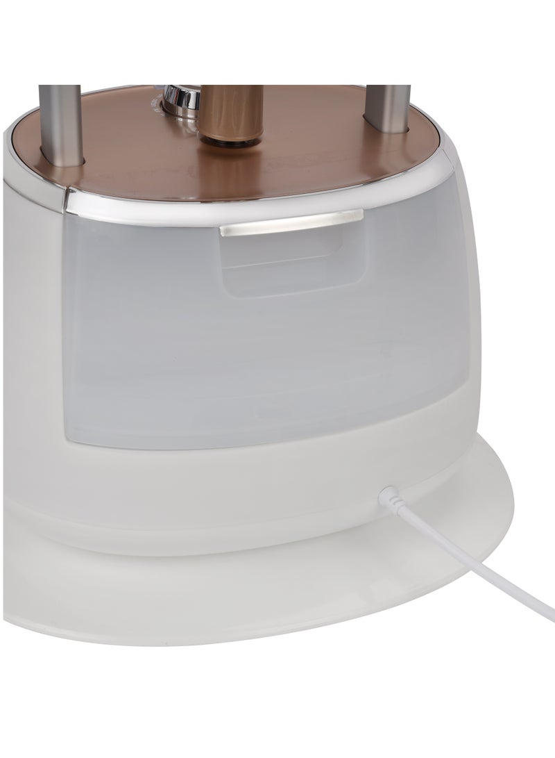 KRYPTON - Garment Steamer With Automatic Shut Off, Adjustable Pole, with Ironing Board/ Suitable for All Kinds of Fabric, Softens, Straightens and Removes Wrinkle 1.6 L 1800 W KNGS6565 white - Image 1