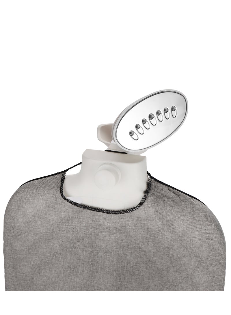 KRYPTON - Garment Steamer With Automatic Shut Off, Adjustable Pole, with Ironing Board/ Suitable for All Kinds of Fabric, Softens, Straightens and Removes Wrinkle 1.6 L 1800 W KNGS6565 white - Image 1
