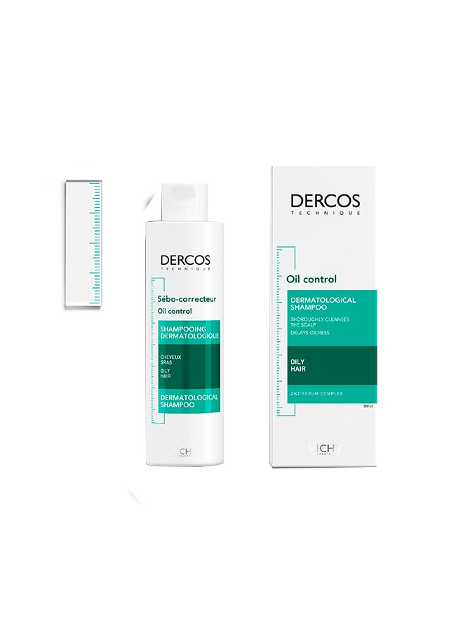 Dercos Oil Correct Shampoo For Oily Hair White 200ml 