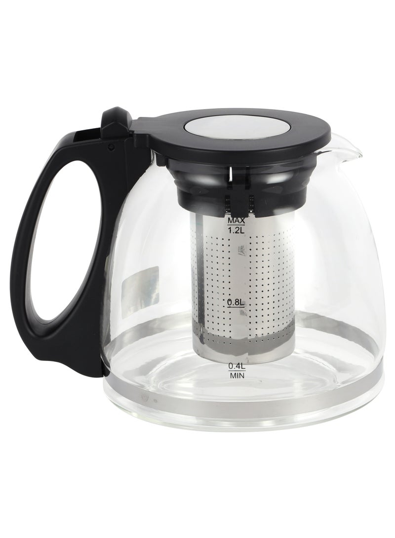 KRYPTON 2 In 1 Digital Tea Maker - Stainless Steel Filter | Temperature Adjusting, Boil-Dry Protection | 2 Years Warranty 1.2 L 2200.0 W KNTM6445 Black and Silver  - Image 3