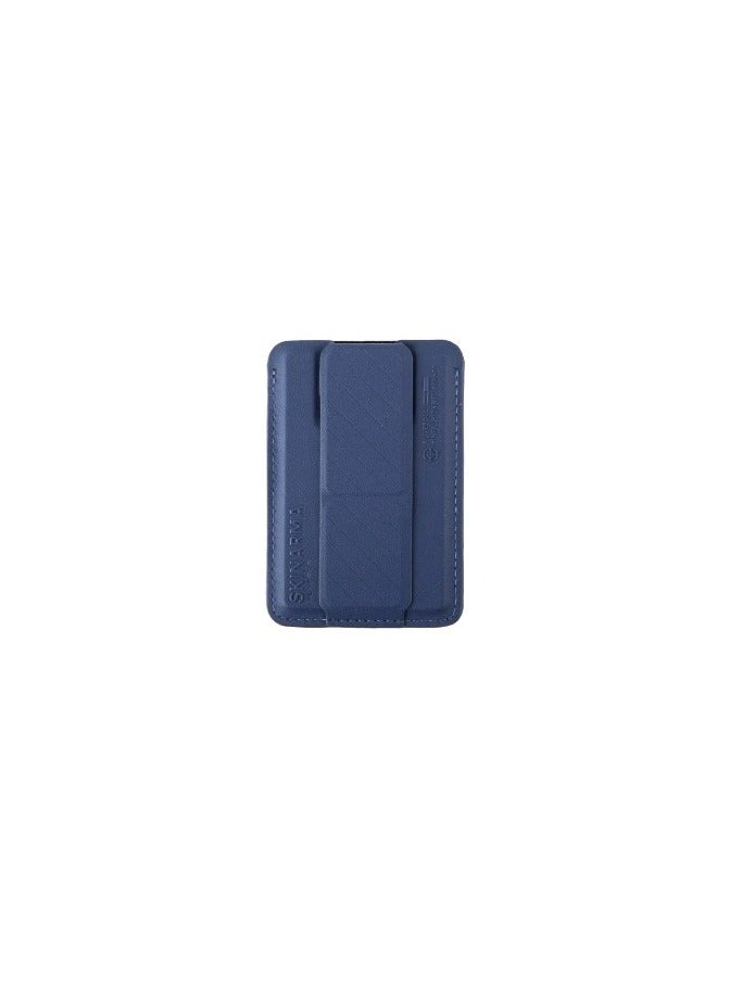 Skinarma Kado Mag-Charge Card Holder With Grip And Magnet + Extendable Smart Stand Blue/Blue 