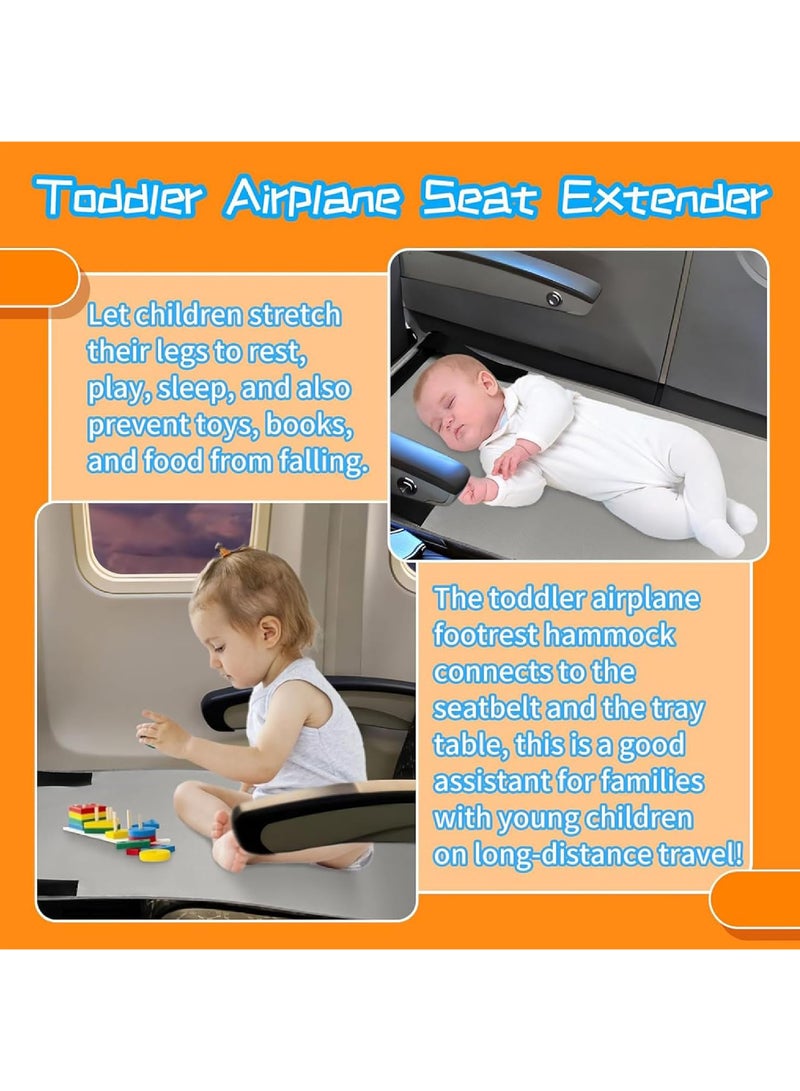 Rock Pow Toddler Airplane Seat Extender Portable Airplane Bed For Toddler Travel Essentials Airplane Travel Accessories For Flying Sleeping Business Car And Travel Airplane Footrest  - Image 5