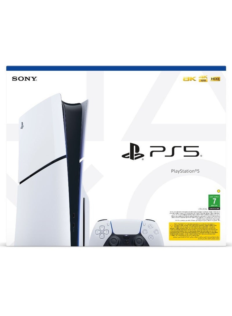 Sony PlayStation 5 Disc Console (Slim) With Extra Wireless Controller - White  - Image 2