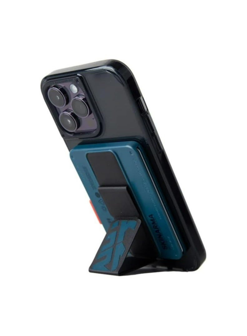 Skinarma Phaze Mirage Magnetic Grip Card Holder With Sliding Ejector Button Blue  - Image 3