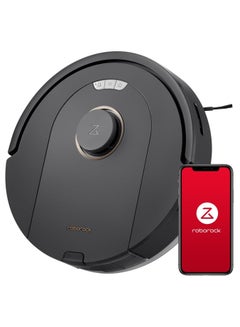 roborock Q5 Pro Robotic Vacuum And Mop Combo, DuoRoller Brush, 5500Pa Suction, LiDAR Navigation, Robotic Vacuum Cleaner With Large Dustbin, 240Min Runtime, Smart No-Go Zone, Perfect For Pet Hair 770 ml 58 W Q50ULE Black  - Image 1