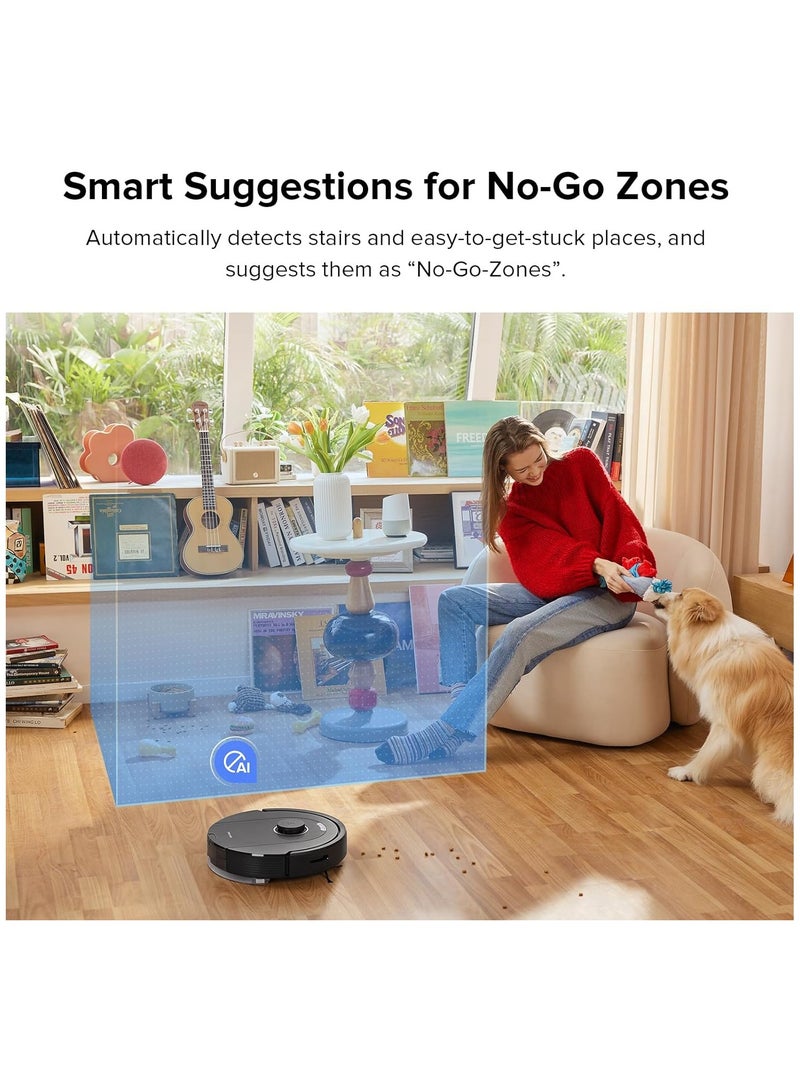 roborock - Q5 Pro Robotic Vacuum And Mop Combo, DuoRoller Brush, 5500Pa Suction, LiDAR Navigation, Robotic Vacuum Cleaner With Large Dustbin, 240Min Runtime, Smart No-Go Zone, Perfect For Pet Hair 770 ml 58 W Q50ULE Black - Image 1