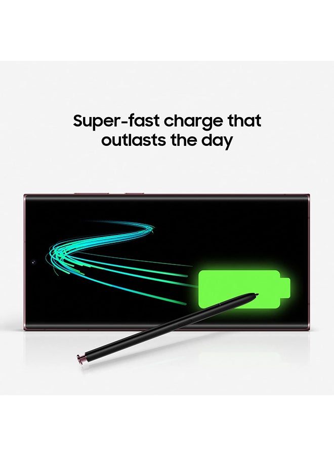 سامسونج تم تجديده - هاتف Galaxy S22 Ultra ثنائي الشريحة، لون عنابي، ذاكرة وصول عشوائي (RAM) سعة 12 جيجابايت، وذاكرة داخلية 256 جيجابايت، يدعم تقنية 5G - الإصدار العالمي  - Image 5
