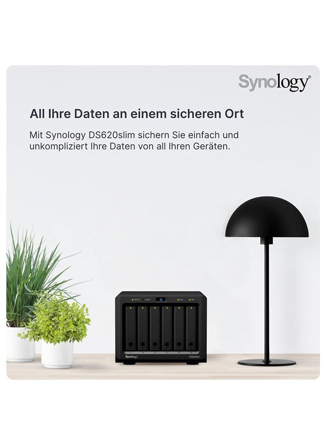 Synology - DiskStation DS620slim SAN/NAS Storage System Black - Image 1
