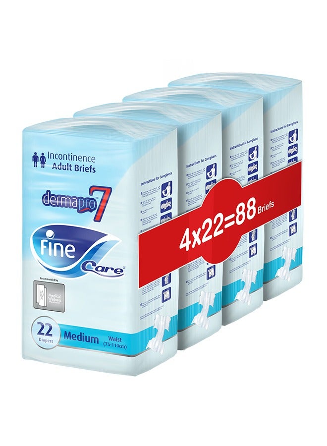 Fine Care Incontinence Adult Unisex Pull-ups/Pants Disposable And Highly Absorbent, Size Medium Waist (75 - 110 Cm) Pack Of 88 Pieces  - Image 1