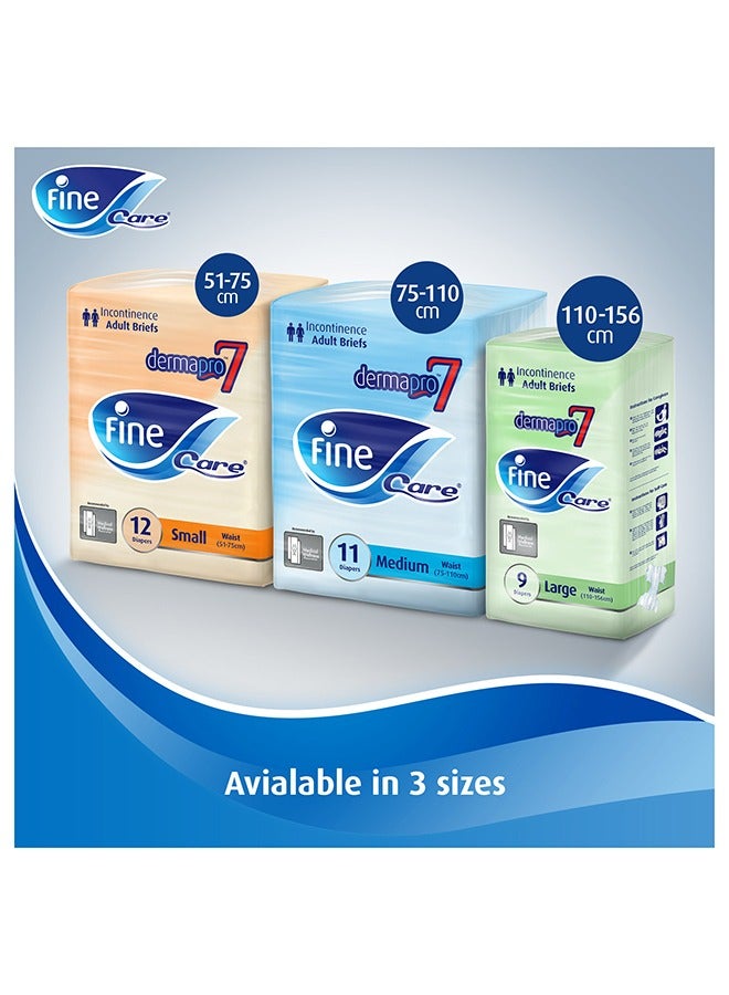 Fine Care - Incontinence Unisex Adult Diapers, Size Medium (Waist 75-110cm), 44 Count, Pack Of 3 - Image 1