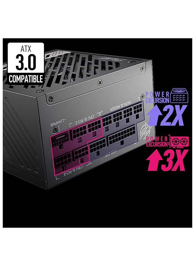 MSI MPG A1000G PCIE5 1000W Power Supply, Full Modular Design, 80 Plus Gold Certified, 135mm Active PFC Fan, Compliant with PCIe 5.0, 100% All Japanese 105°C Capacitor Black  - Image 2