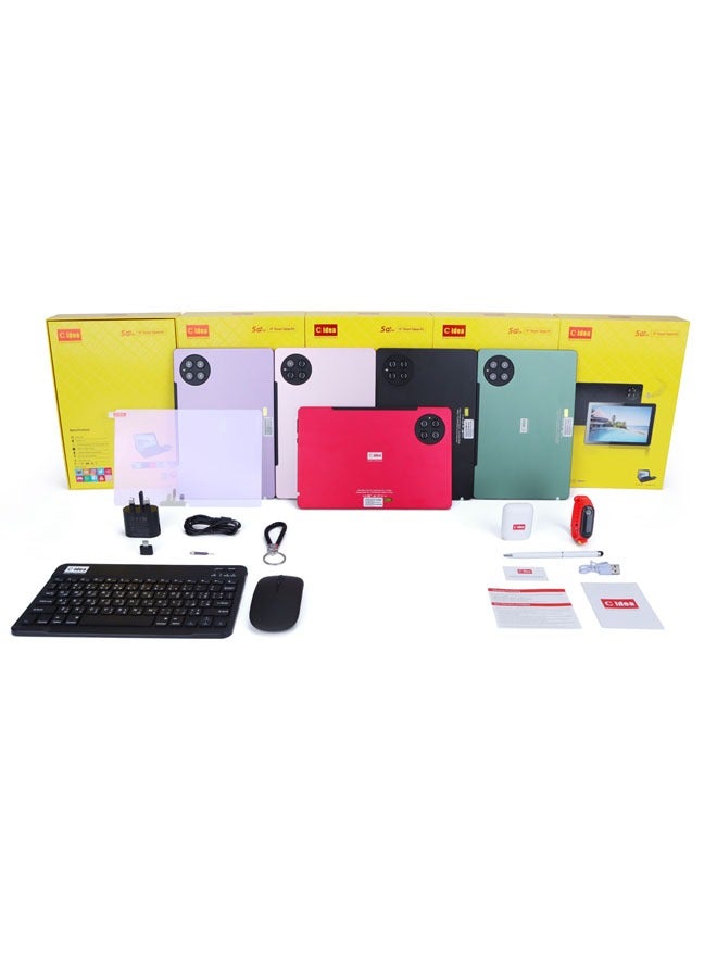 C idea 10.0 Inches Android Adults Tablet 512GB Storage Supports Sim Dual Camera Long Battery Life Gaming Tablet With Keyboard Black - Image 3