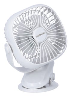 Olsenmark Rechargeable Multifunction Mini Fan- 1W | Adjustable Angle, Use Clip & Table, Rechargeable Lithium Battery, LED Night Light, Brush Less Motor OMF1835 WHITE  - Image 3