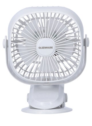 Rechargeable Multifunction Mini Fan- 1W | Adjustable Angle, Use Clip & Table, Rechargeable Lithium Battery, LED Night Light, Brush Less Motor OMF1835 WHITE - pnsku/N70024809V/45/_/1700224774/1d007d95-a6de-40ce-8092-08cb55ab055a