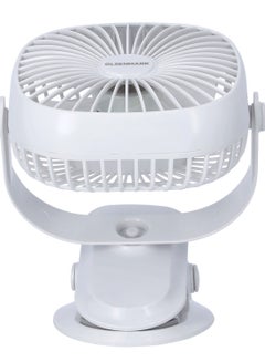 Olsenmark Rechargeable Multifunction Mini Fan- 1W | Adjustable Angle, Use Clip & Table, Rechargeable Lithium Battery, LED Night Light, Brush Less Motor OMF1835 WHITE  - Image 2